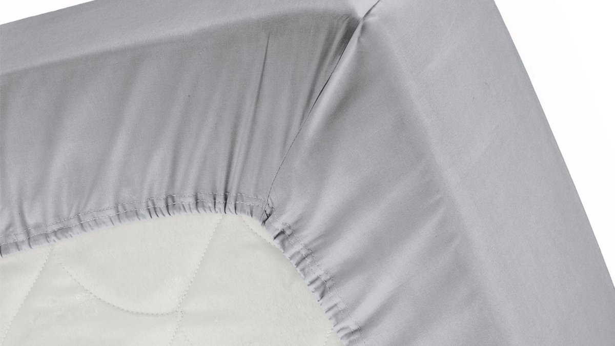 Cinderella Hoeslaken Basic Katoen 30cm Hoekhoogte - light grey - Grijs