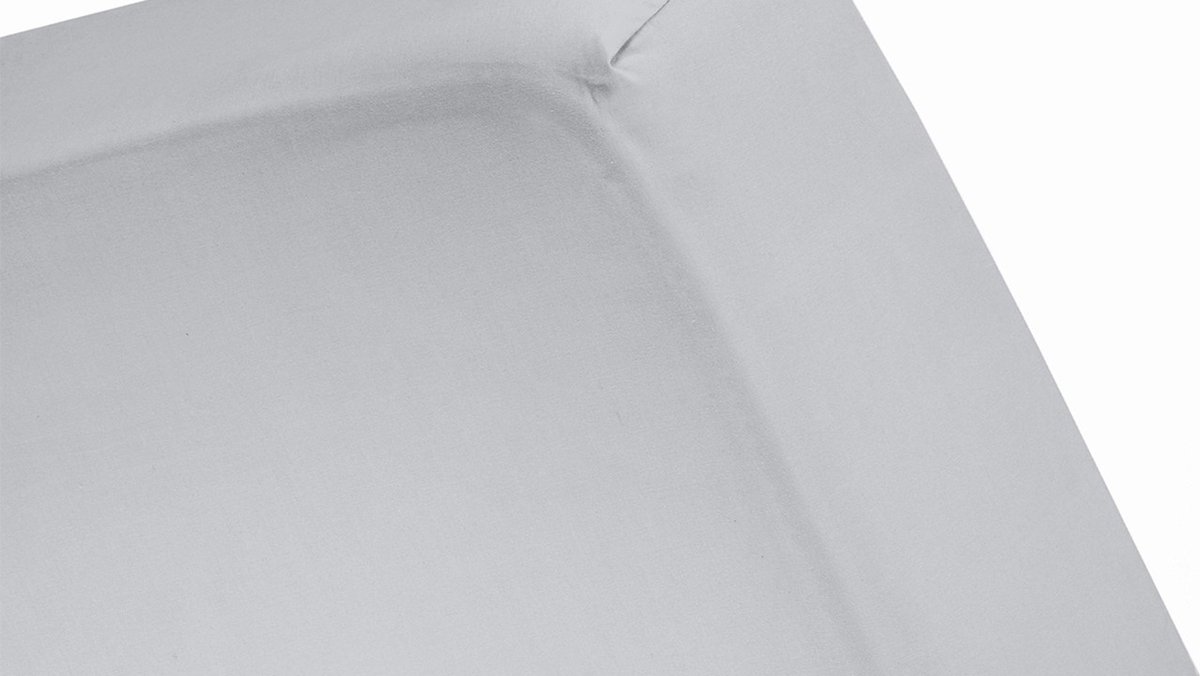 Cinderella Hoeslaken Basic Katoen 30cm Hoekhoogte - light grey - Grijs