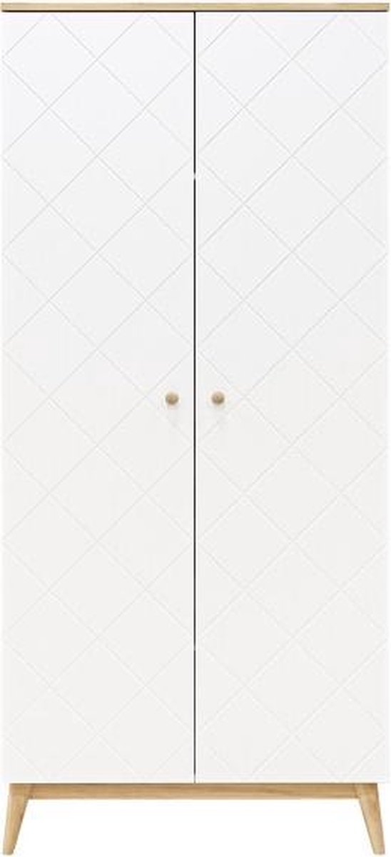 Bopita Paris 2-deurskast -/Eiken - Wit