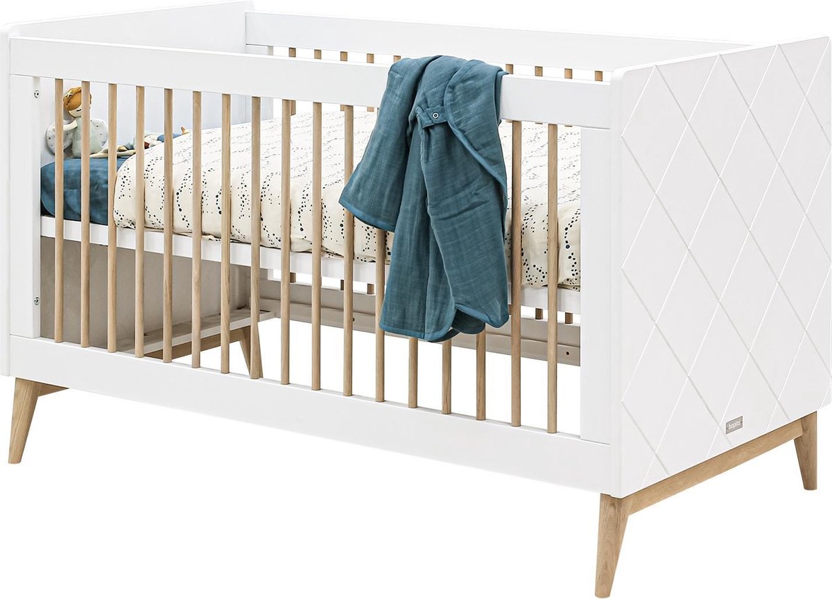 Bopita Paris Bedbank - 70 x 140 cm/Eiken - Wit