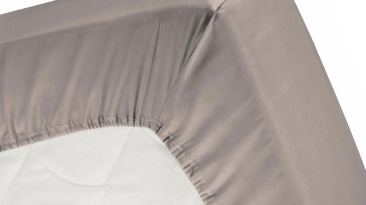 Cinderella Hoeslaken Basic Katoen 30cm Hoekhoogte - taupe - Bruin