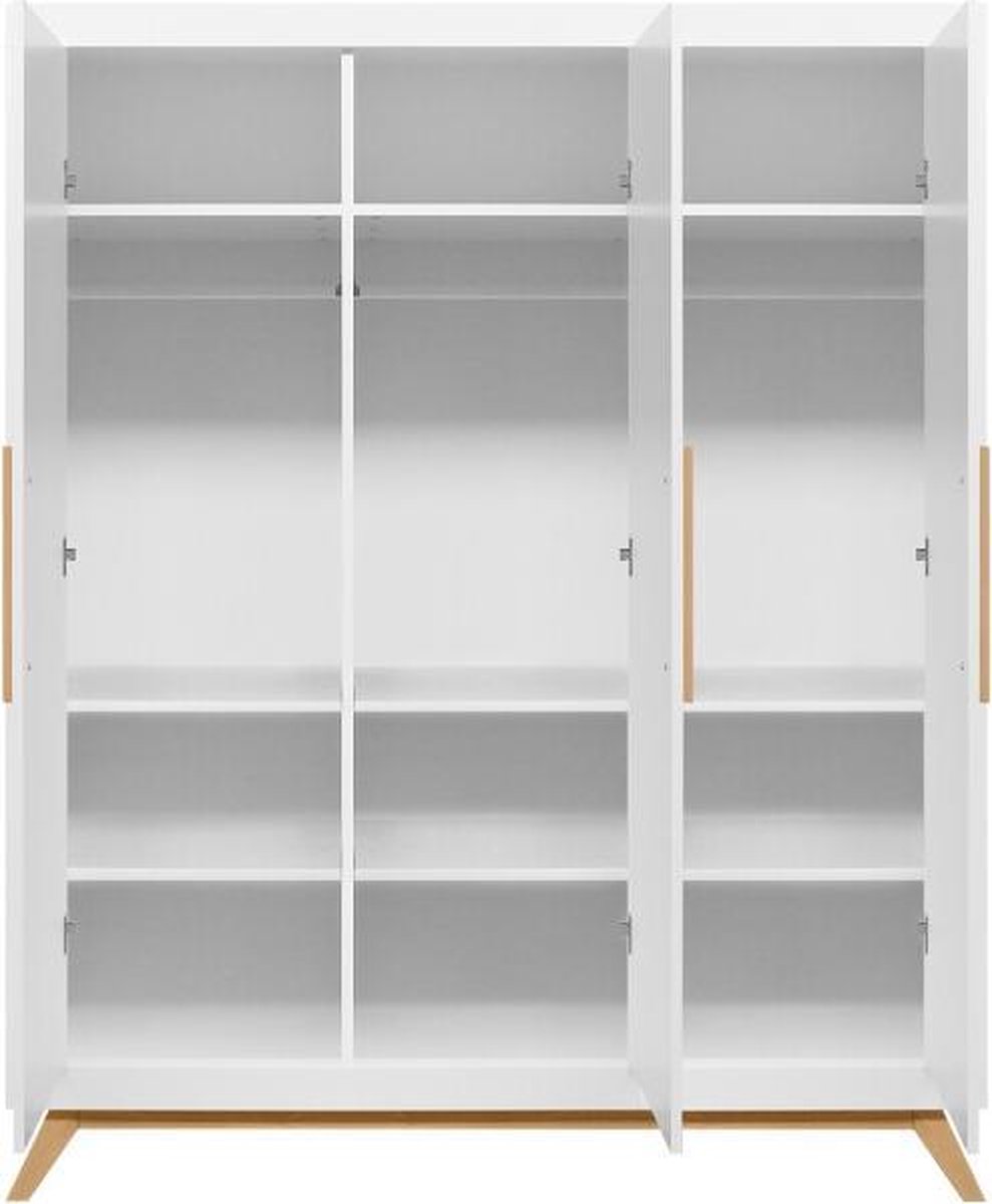 Bopita Fenne 3-Deurskast -/Naturel - Wit