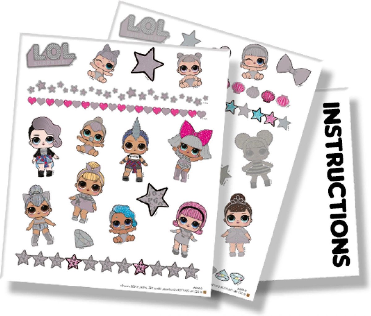 Ses Tattoo`s metallic LOL - Knutselset Plakken L.O.L Surprise
