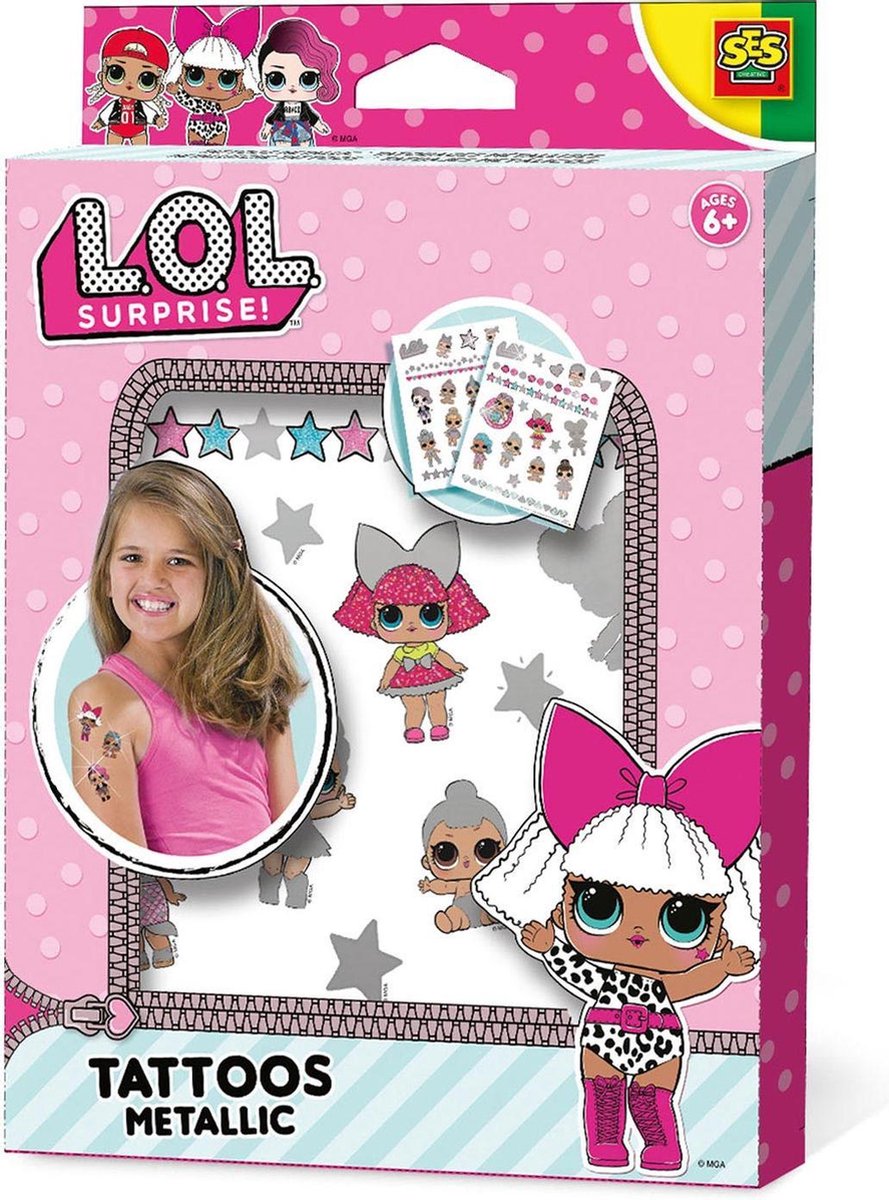 Ses Tattoo`s metallic LOL - Knutselset Plakken L.O.L Surprise