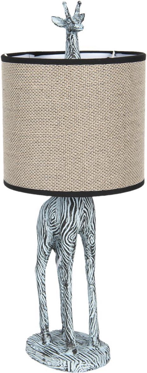 Clayre & Eef Tafellamp - Ø 20*52 cm / e27 - multi - polyresin - - 6LMC0031 - Beige