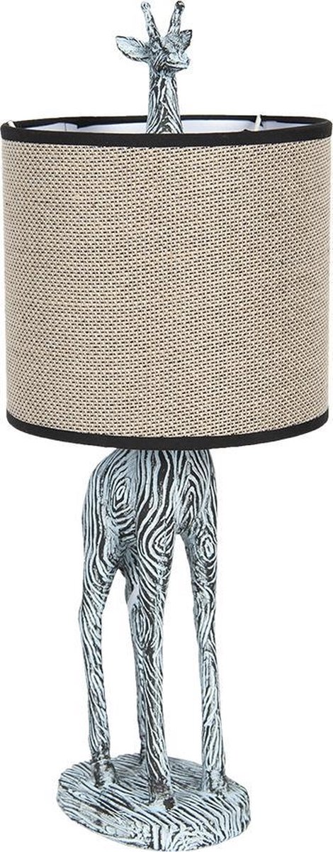 Clayre & Eef Tafellamp - Ø 20*52 cm / e27 - multi - polyresin - - 6LMC0031 - Beige