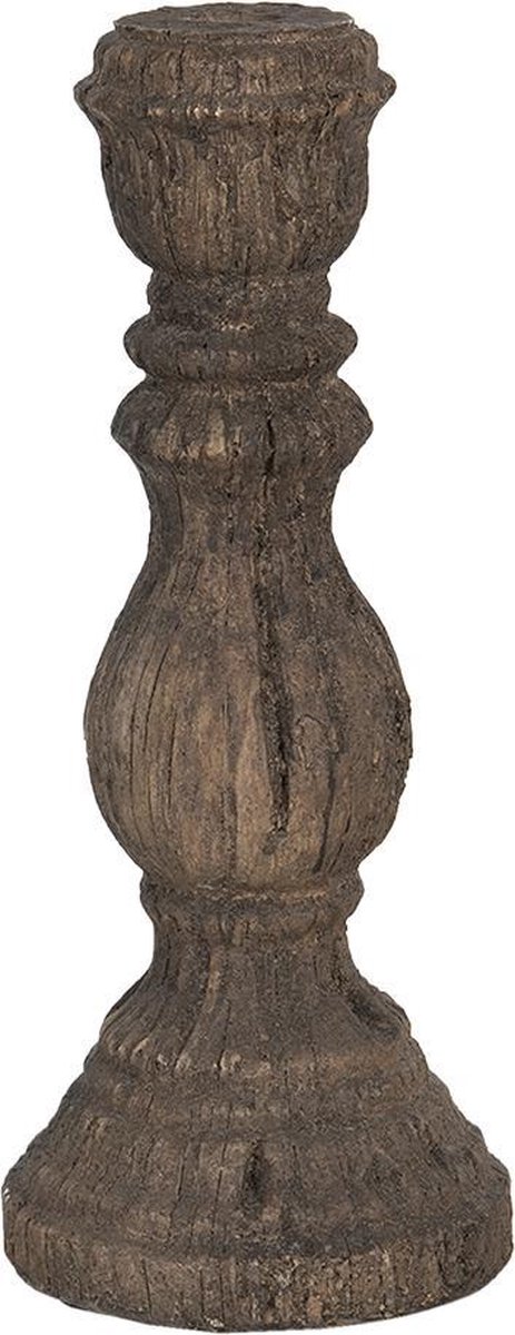 Clayre & Eef Kandelaar - Ø 12*30 cm polyresin - - 6PR3231S - Bruin