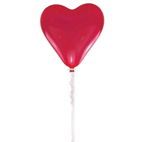 Rode hart ballon 70 cm - Rood