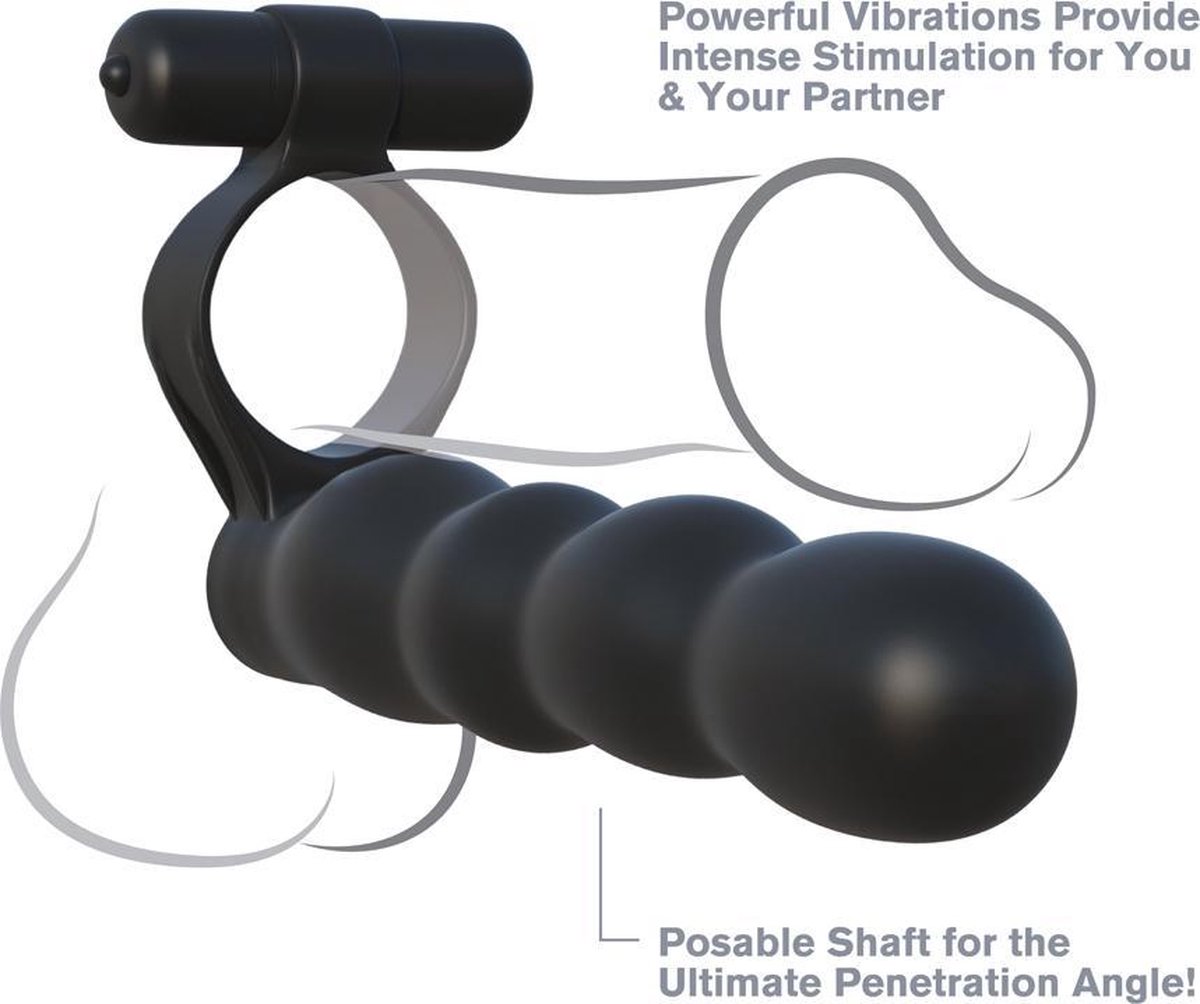 Posable Partner Double Penetrator - Zwart