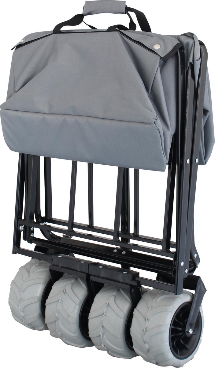 Eurotrail bolderwagen Sunny opvouwbaar 86 x 47 cm staal - Grijs