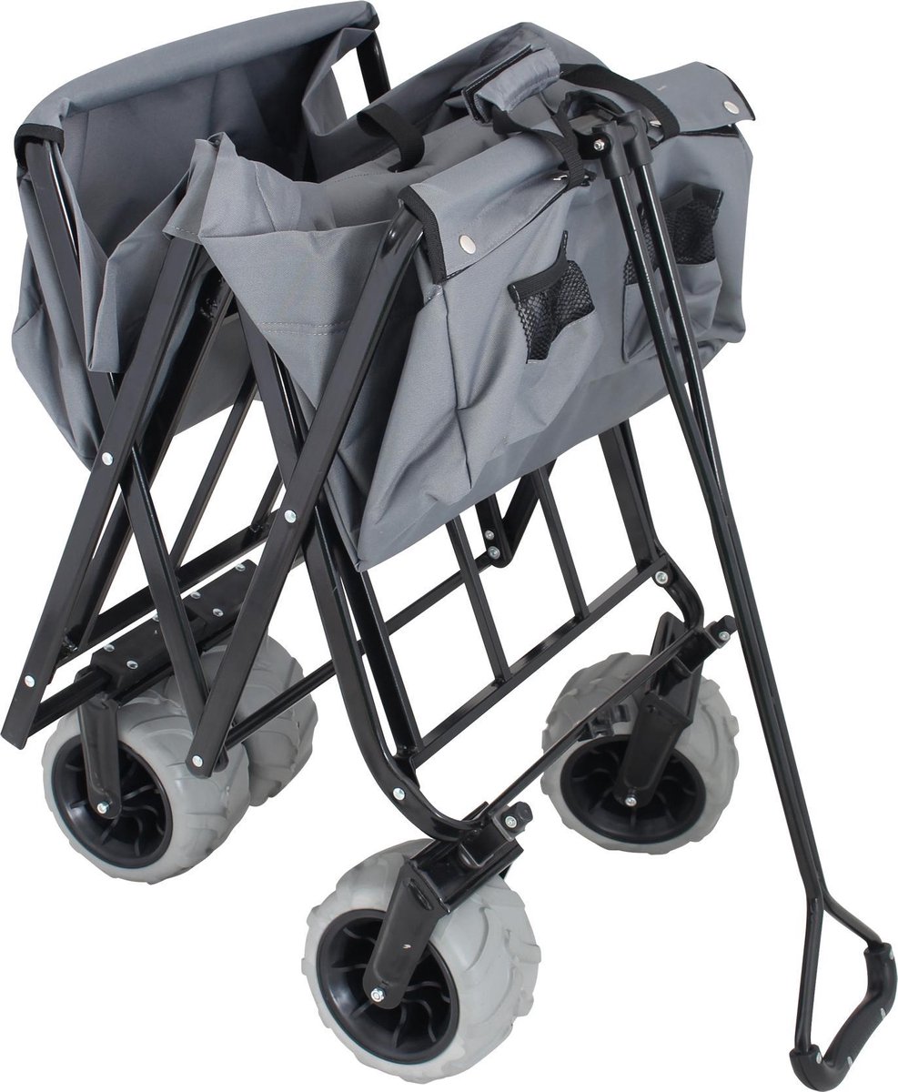 Eurotrail bolderwagen Sunny opvouwbaar 86 x 47 cm staal - Grijs
