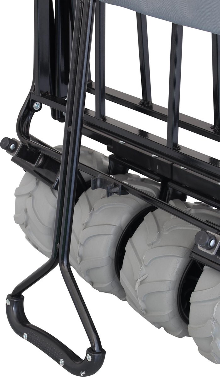 Eurotrail bolderwagen Sunny opvouwbaar 86 x 47 cm staal - Grijs