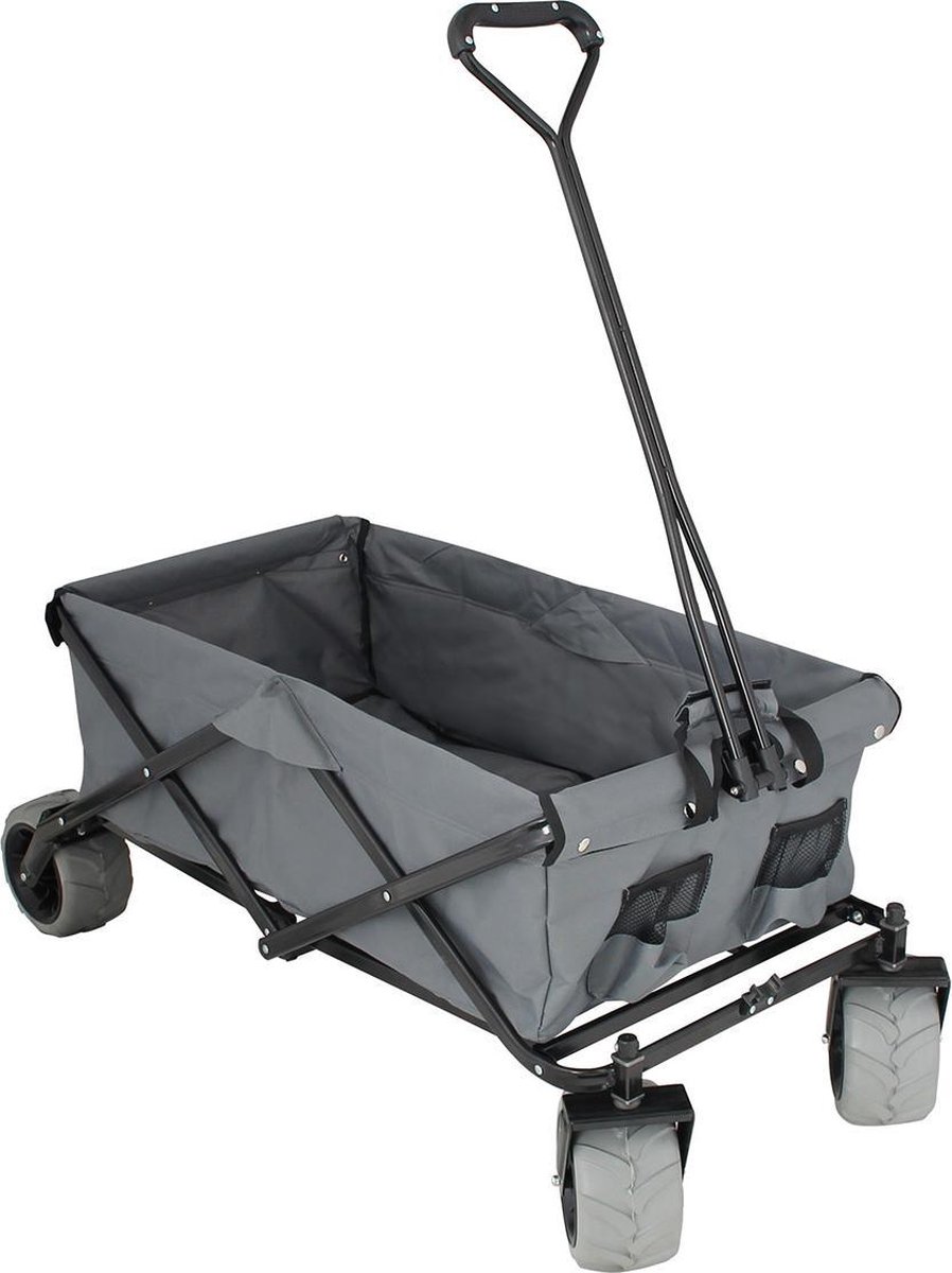 Eurotrail bolderwagen Sunny opvouwbaar 86 x 47 cm staal - Grijs