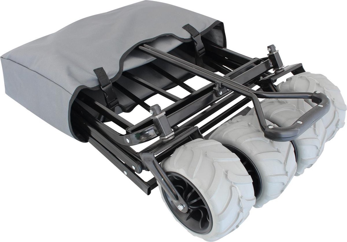 Eurotrail bolderwagen Sunny opvouwbaar 86 x 47 cm staal - Grijs