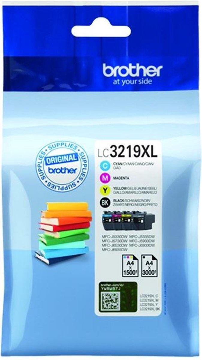 Brother LC-3219XLVALDR inktcartridge Origineel Foto zwart, Foto cyaan, Foto magenta, Fotogeel