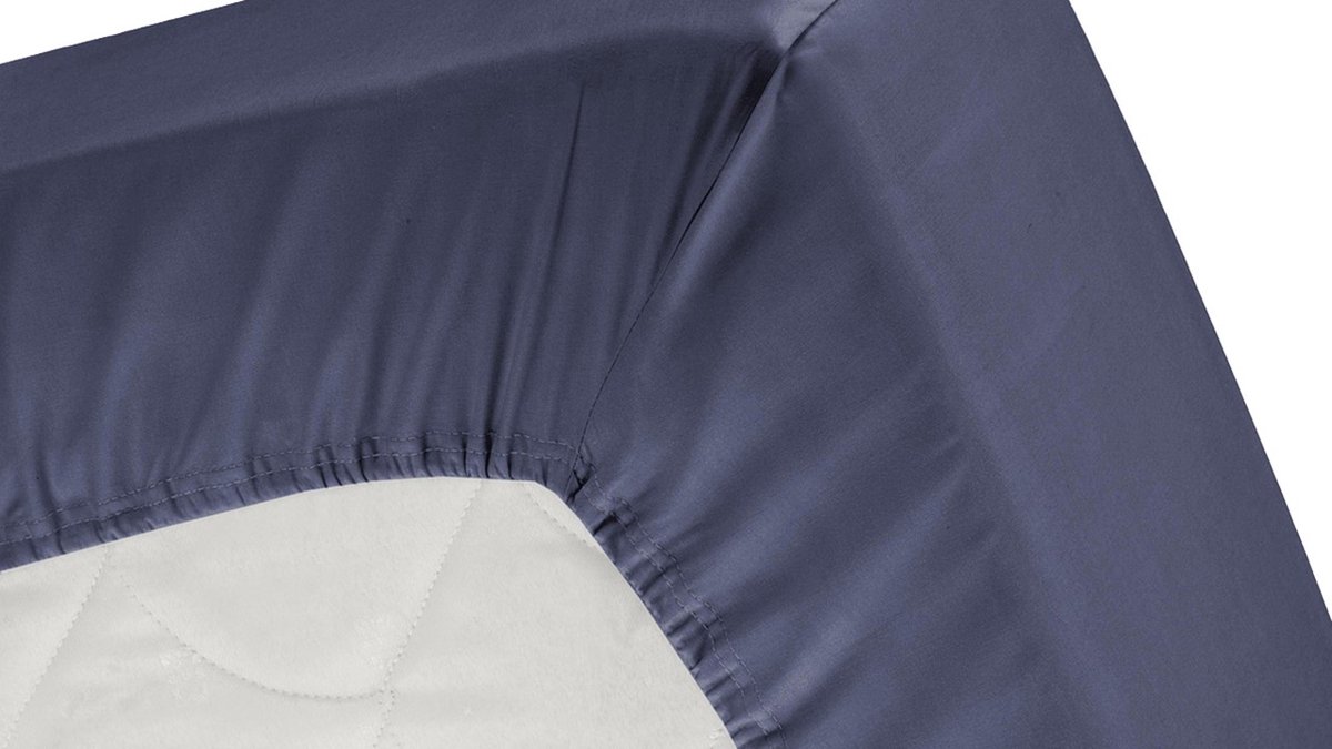 Cinderella Hoeslaken Basic Katoen 30cm Hoekhoogte - dark blue - Blauw