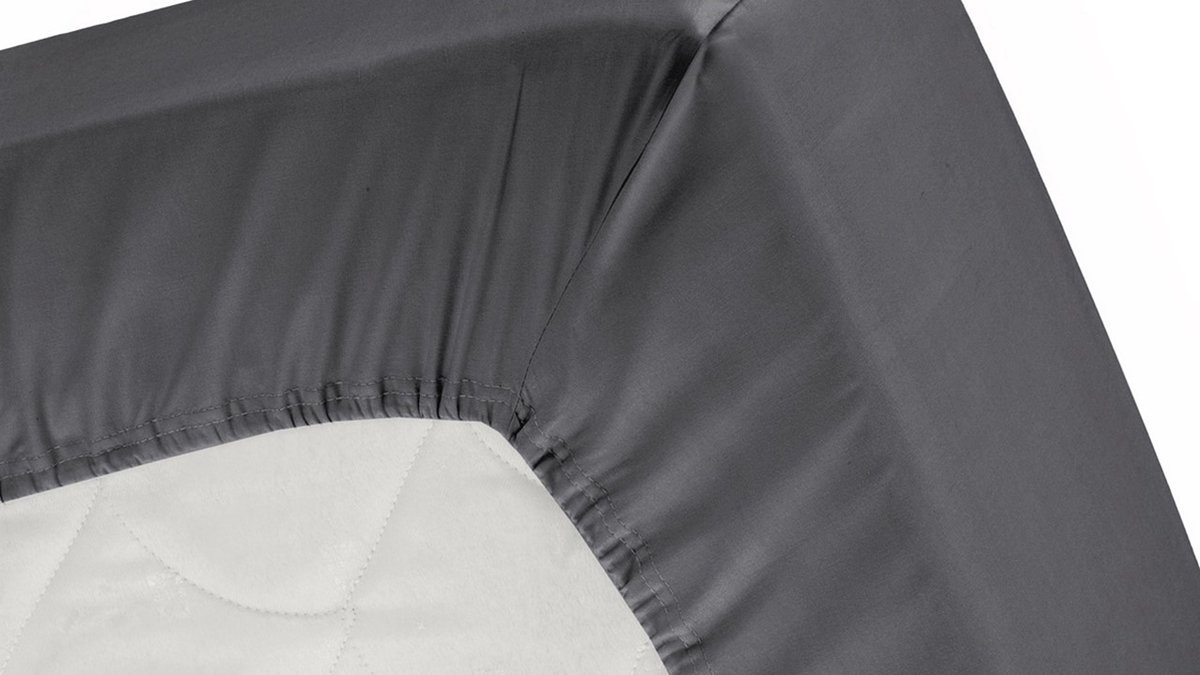 Cinderella Hoeslaken Basic Katoen 30cm Hoekhoogte - anthracite - Grijs