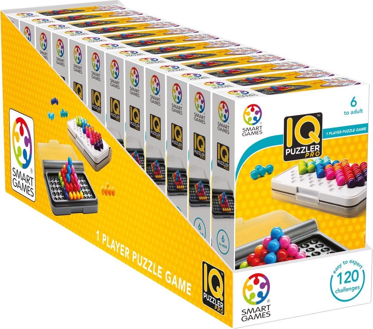 Smart Games IQ Puzzler Pro (120 challenges) breinbreker - Geel