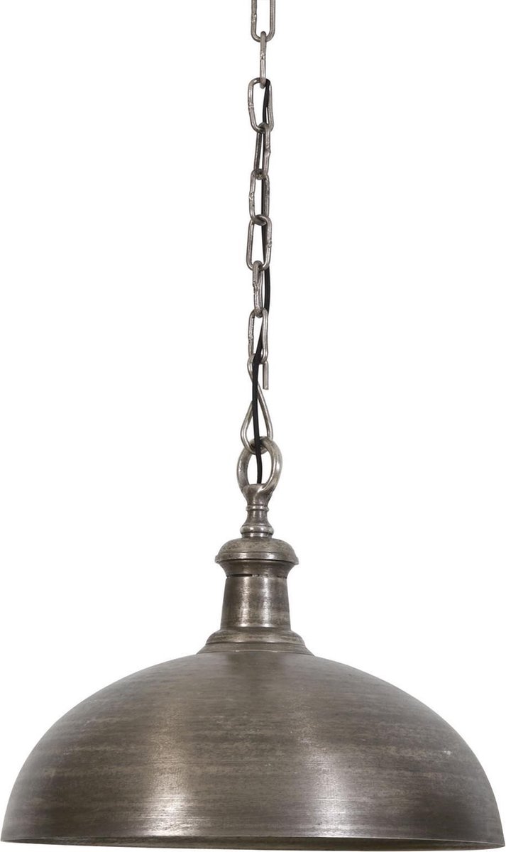 Light & Living Hanglamp DEMI - Donker Oud Nikkel - S - Silver