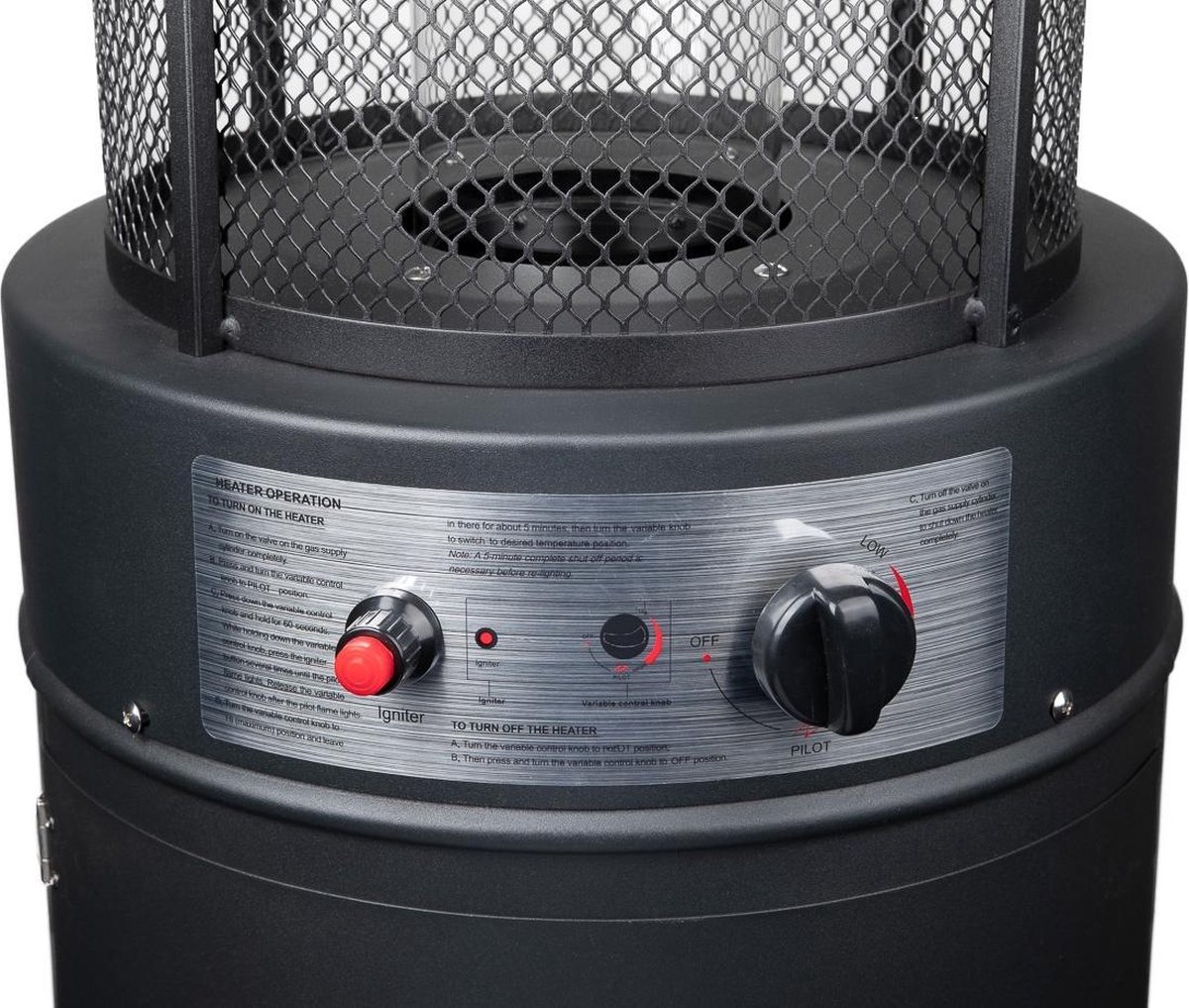 EUROM Flameheater round 11000 Terrasverwarmer 11000 Watt | 324327 - Zwart