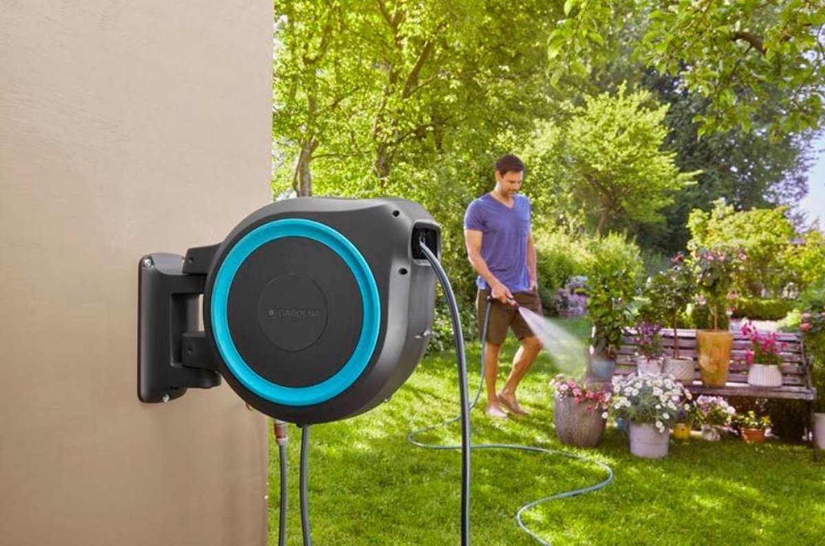 GARDENA Wandslangenbox 25 RollUp M/L - Zwart