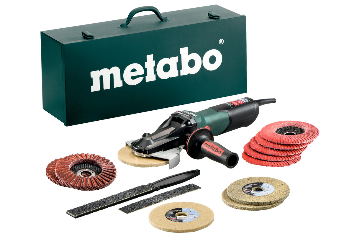 Metabo WEVF 10-125 Quick Inox Set Platkop haakse slijper in koffer - 1000W - 125mm - Softstart