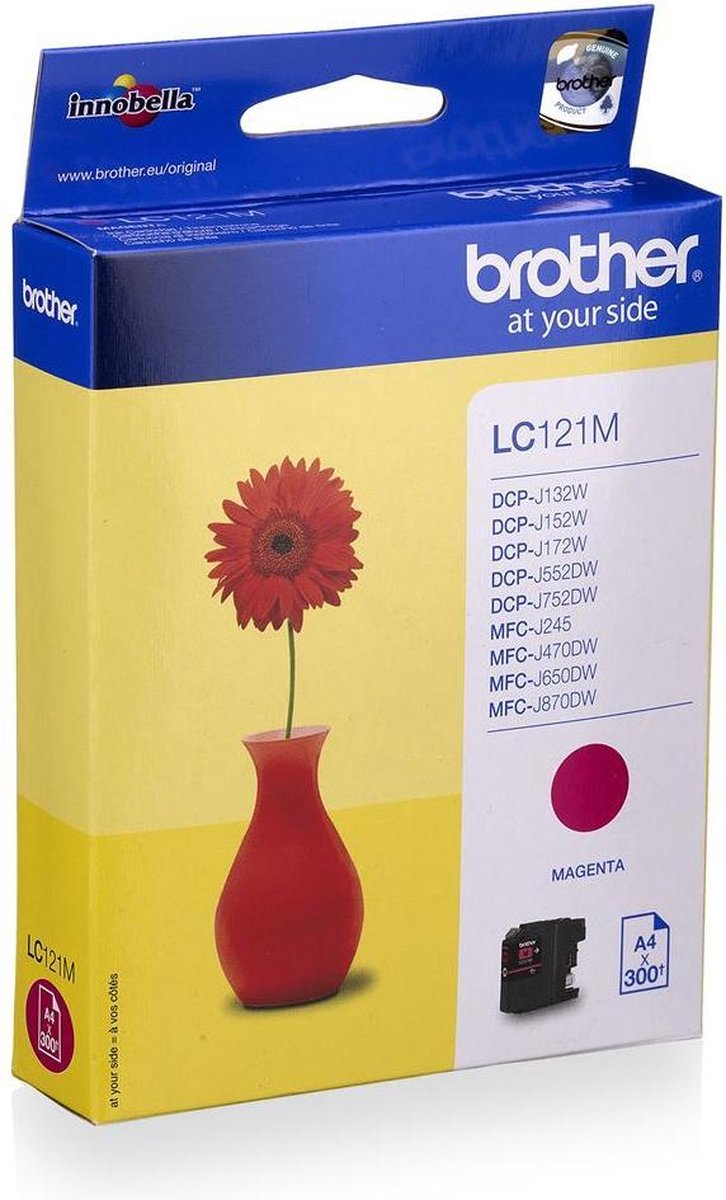Brother LC-121M inktcartridge Original 1 stuk(s) - Magenta