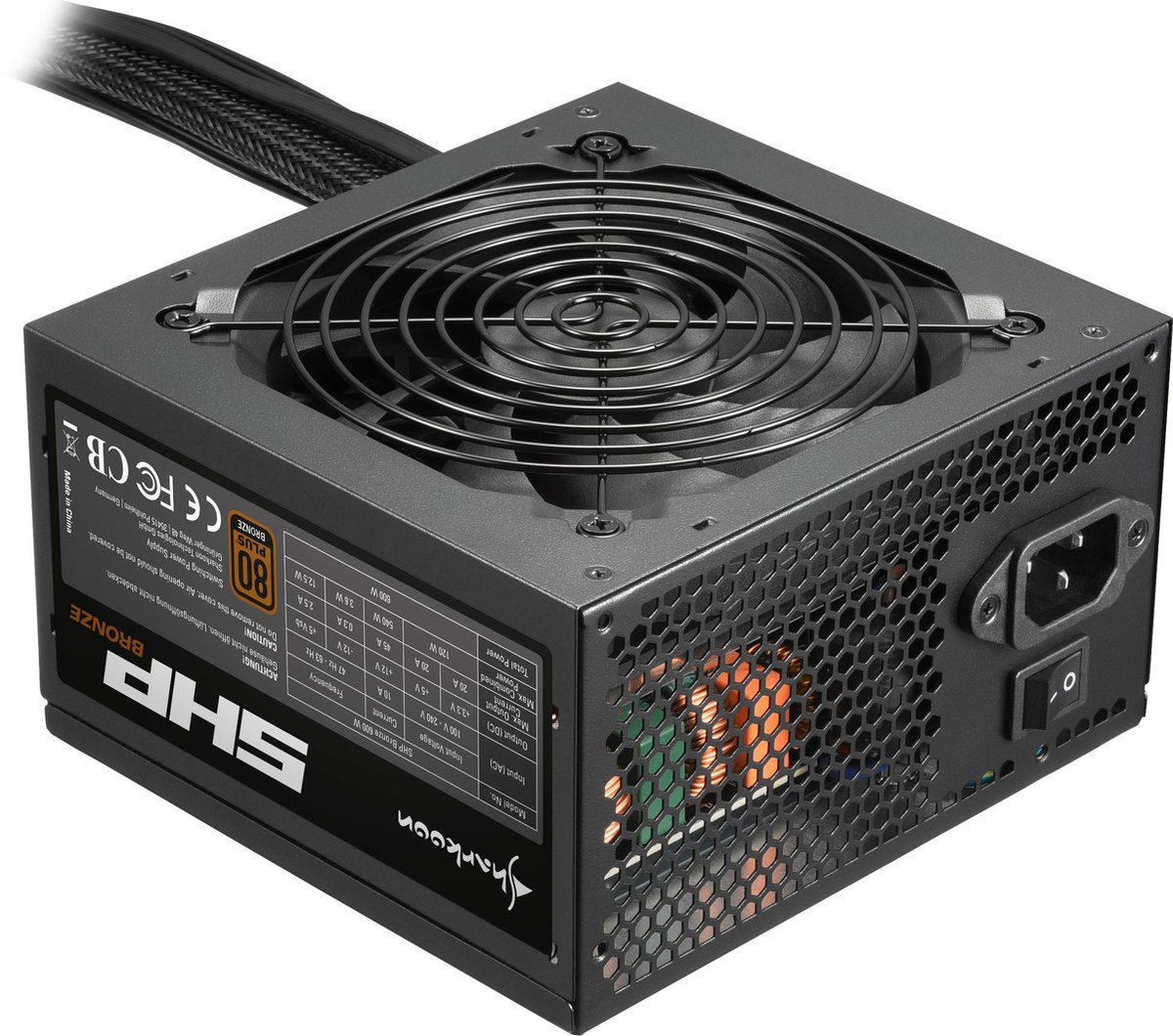 Sharkoon SHP Bronze 600 W Voeding