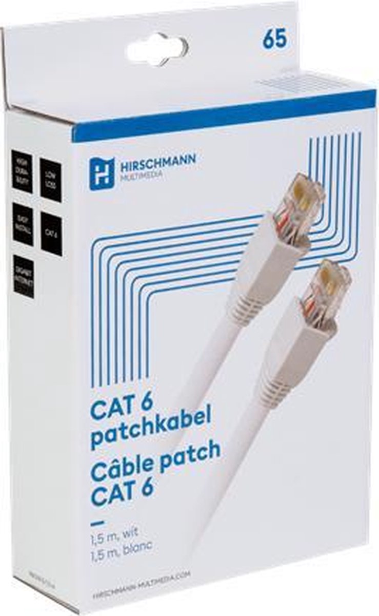 Hirschmann INKAB 10 Patchkabel Cat6 10 Meter - Wit