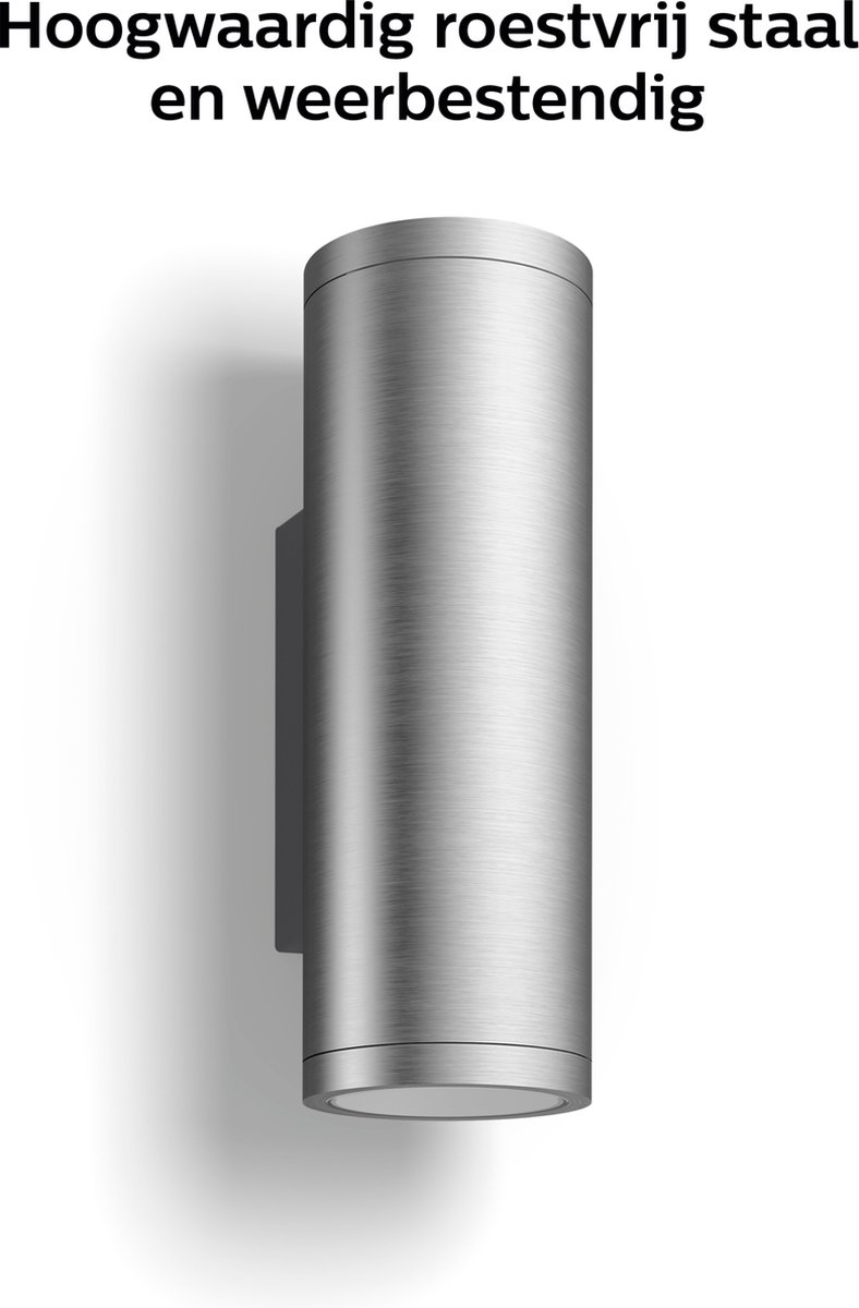 Philips Appear muurlamp White & Color - RVS - Silver