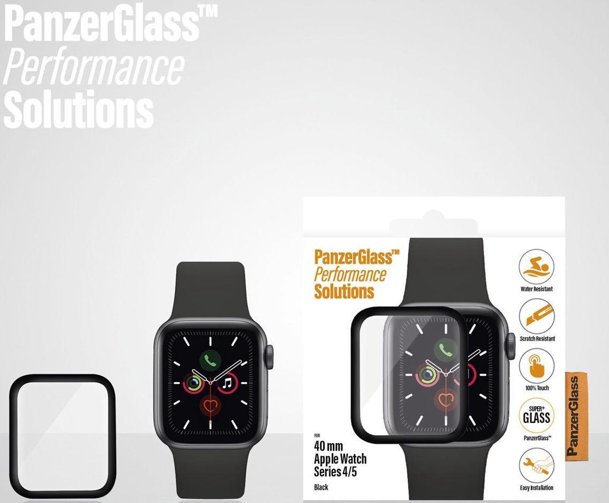 PanzerGlass voor Apple Watch Series 4/5/6/SE 40 mm - Zwart