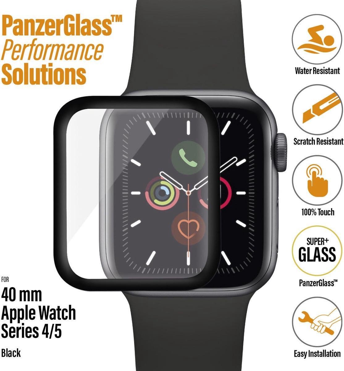 PanzerGlass voor Apple Watch Series 4/5/6/SE 40 mm - Zwart