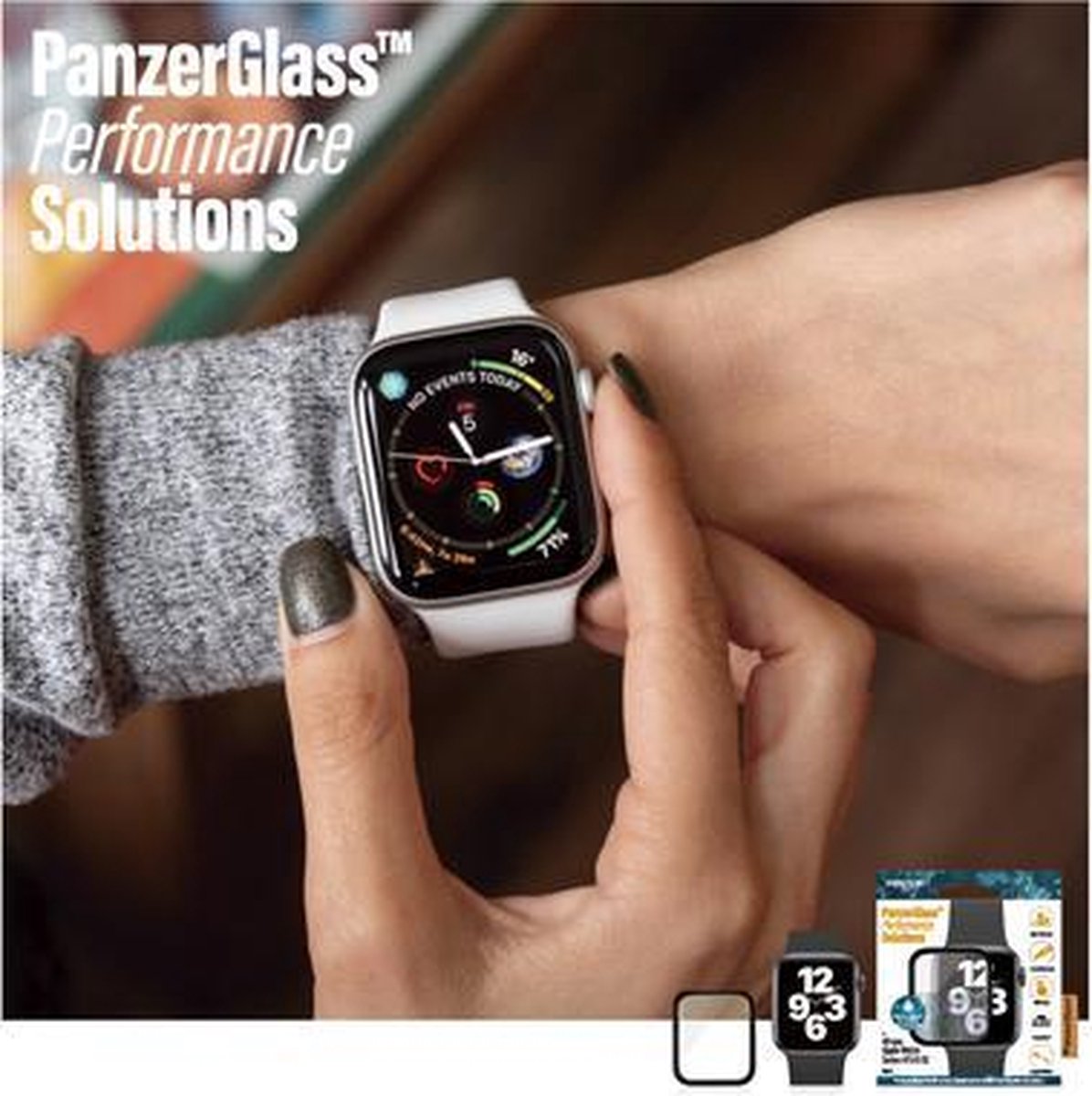 PanzerGlass voor Apple Watch Series 4/5/6/SE 40 mm - Zwart