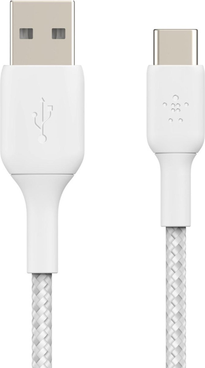 Belkin Braided USB-C-naar-USB-A 3 Meter - Wit