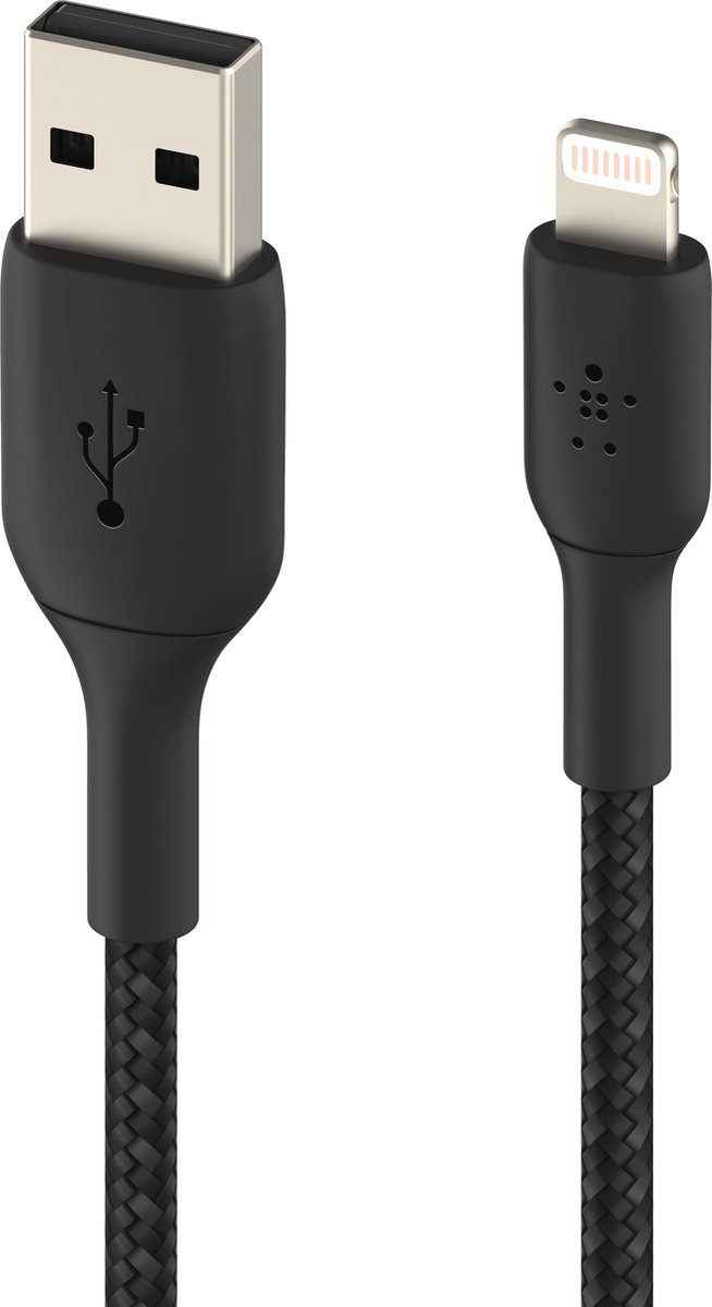 Belkin Braided USB-A-naar-Lightning 3 Meter - Negro