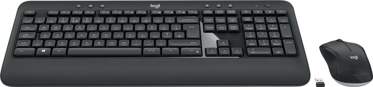 Logitech MK540 Advanced toetsenbord RF Draadloos QWERTY Spaans Zwart, - Blanco