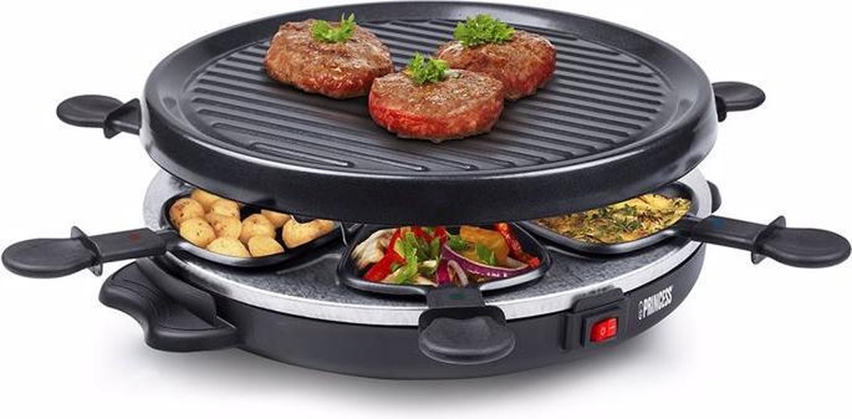 Princess Raclette 6 Grill Party 162725 - Zwart