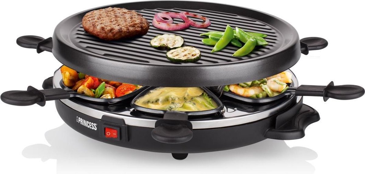 Princess Raclette 6 Grill Party 162725 - Zwart