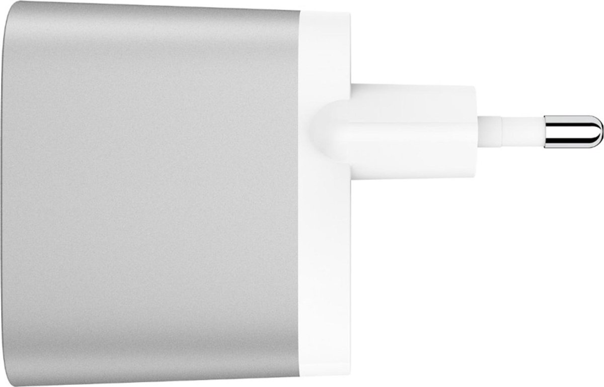 Belkin Dual Wall Charger 24 Watt met PVC USB-A-naar-Lightning-kabel 1 Meter - Wit