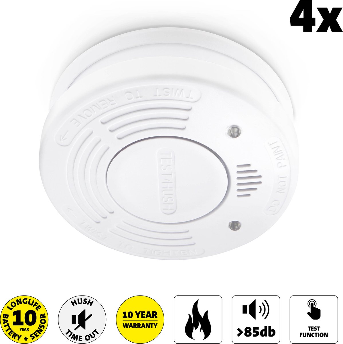 Alecto SA-110 (10 jaar) 4-Pack