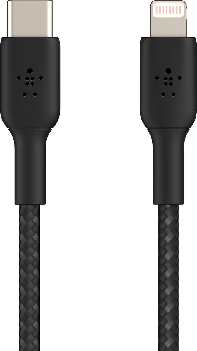 Belkin Braided USB-C-naar-Lightning 1 Meter - Zwart