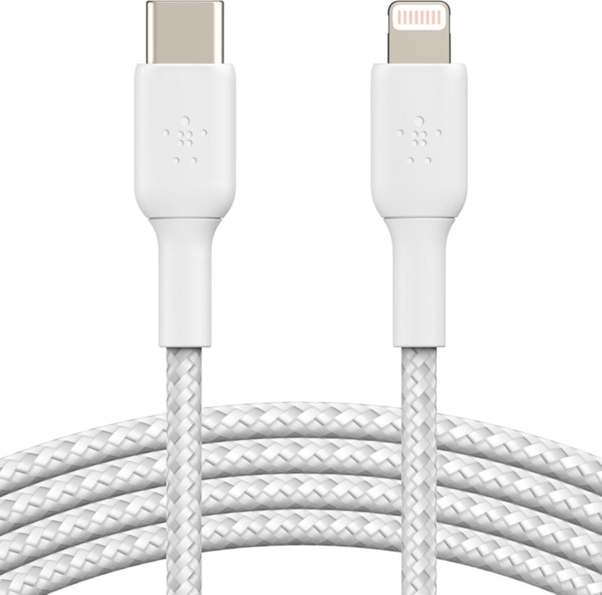 Belkin Usb C naar Lightning Kabel 1m Nylon - Wit