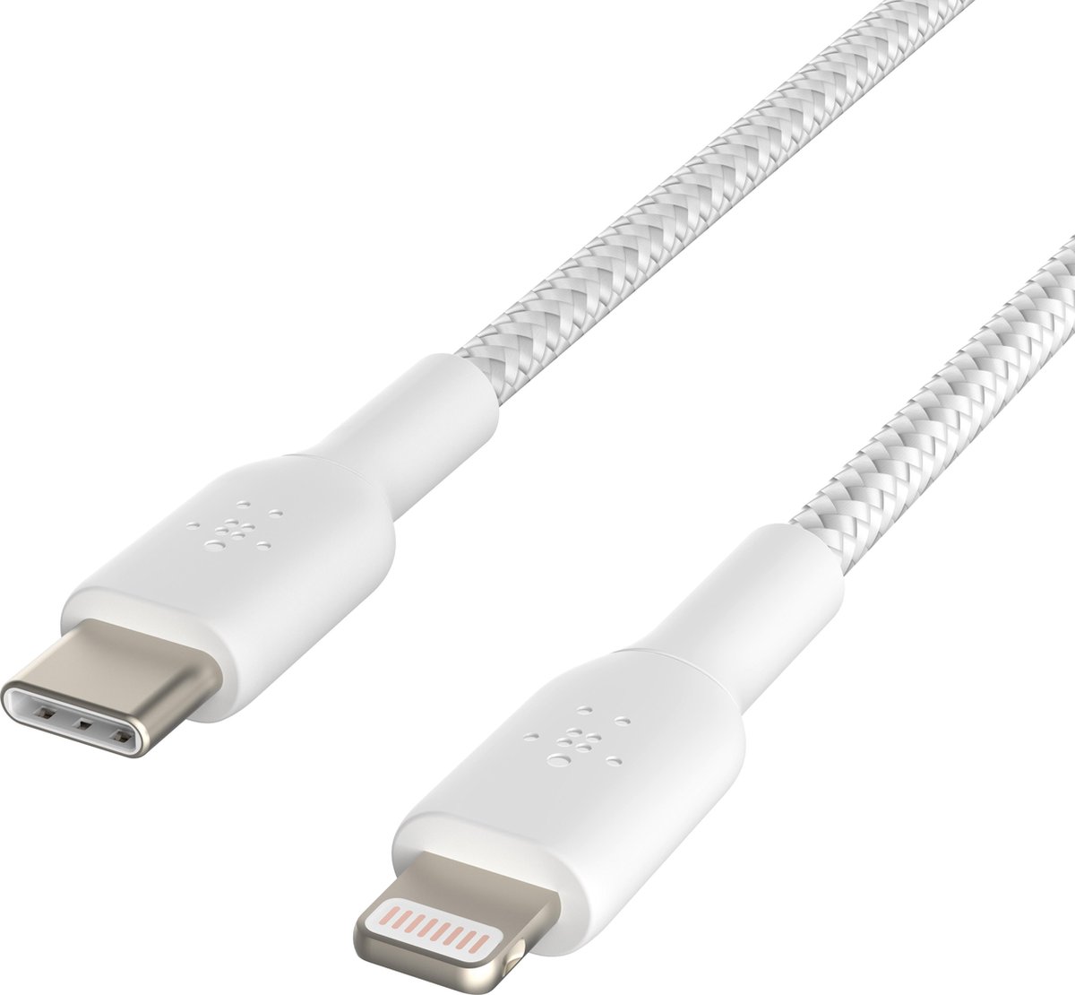 Belkin Usb C naar Lightning Kabel 1m Nylon - Wit