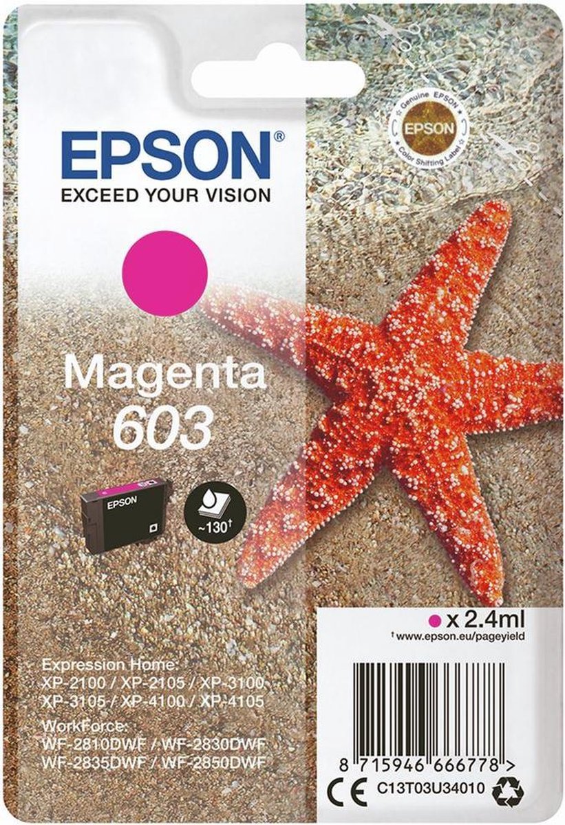 Epson Singlepack 603 Ink - Magenta