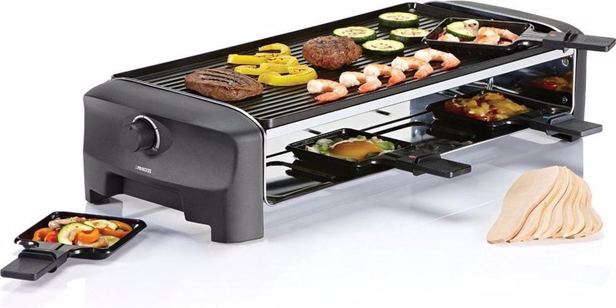 Princess Raclette 8 Grill and Teppanyaki Party 162840 - Negro