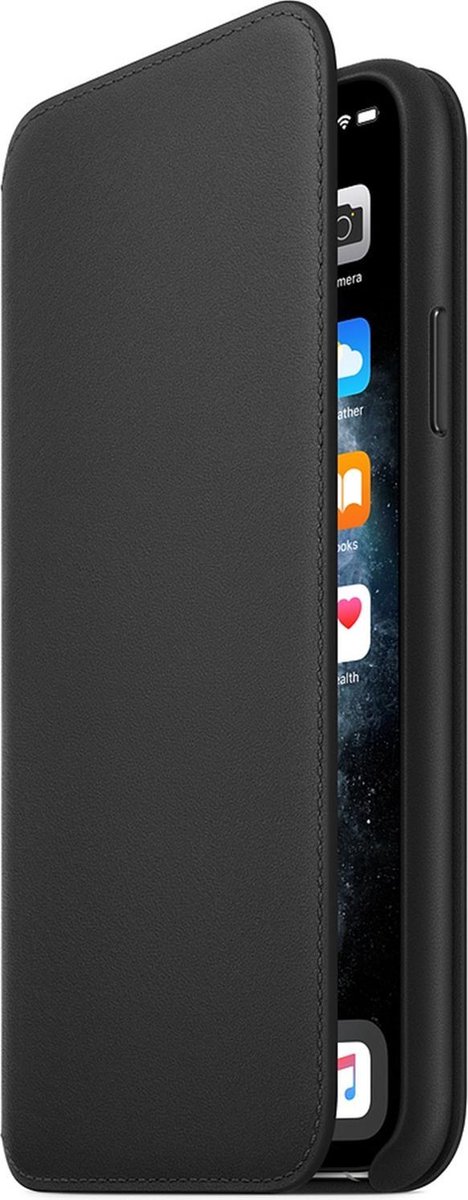 Apple iPhone 11 Pro Max Leather Folio - Zwart