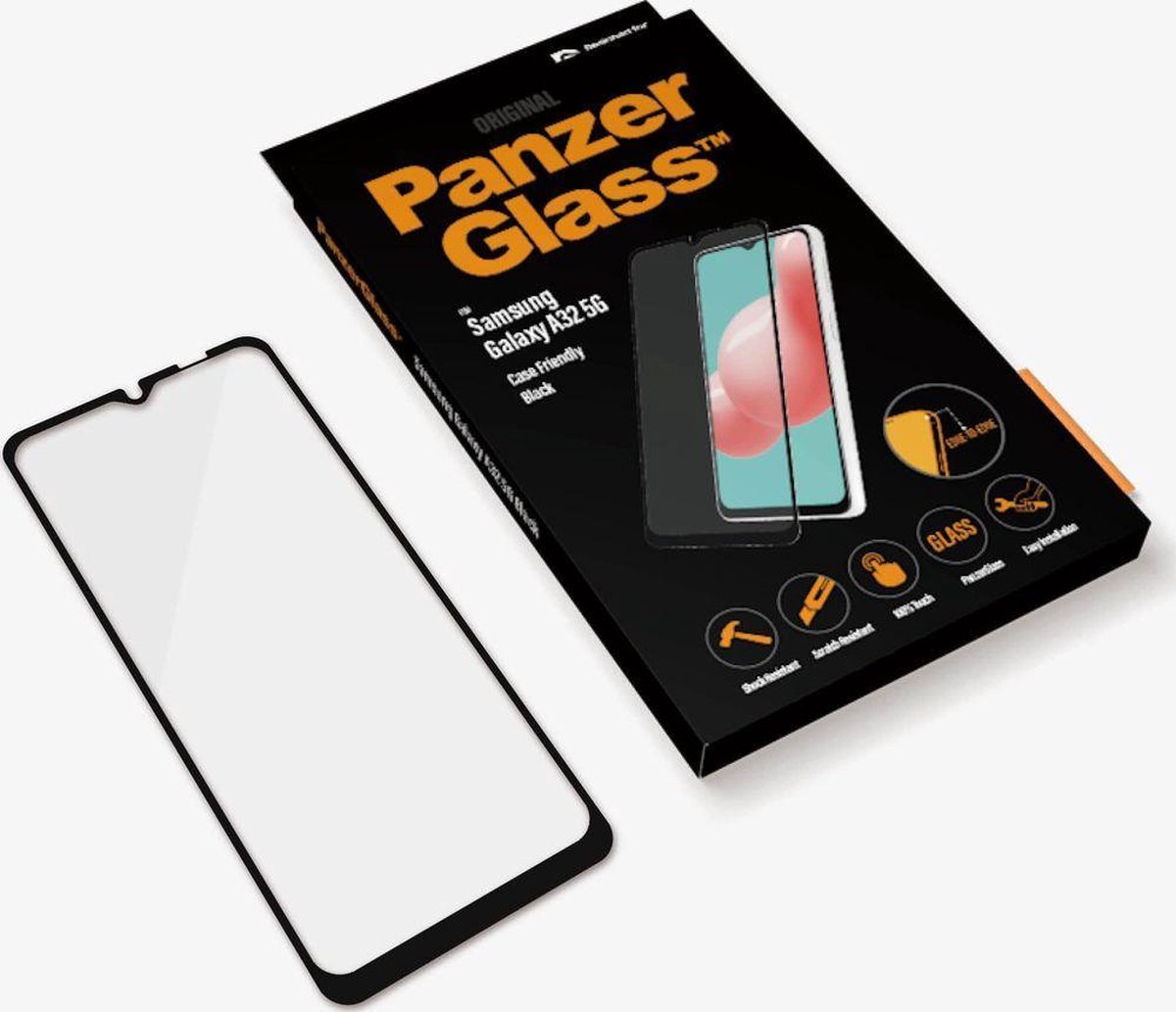 PanzerGlass Case Friendly Samsung Galaxy A32 5G Screenprotector Glas - Zwart