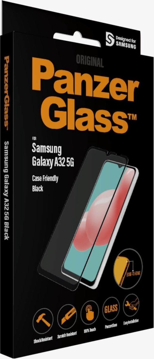PanzerGlass Case Friendly Samsung Galaxy A32 5G Screenprotector Glas - Zwart