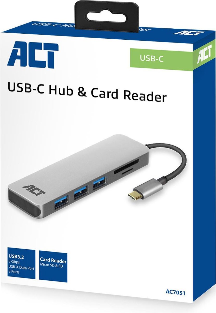 ACT AC7051 3 X USB-A CARDREADER