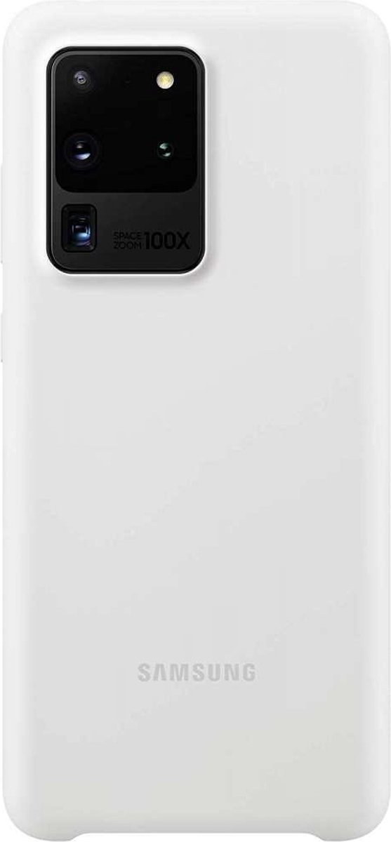 Samsung Galaxy S20 Ultra Back Cover Siliconen - Wit